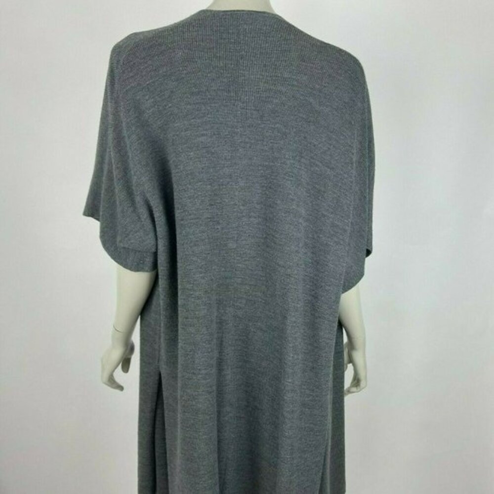 Eileen Fisher Merino Wool Open Front Knit Cardigan